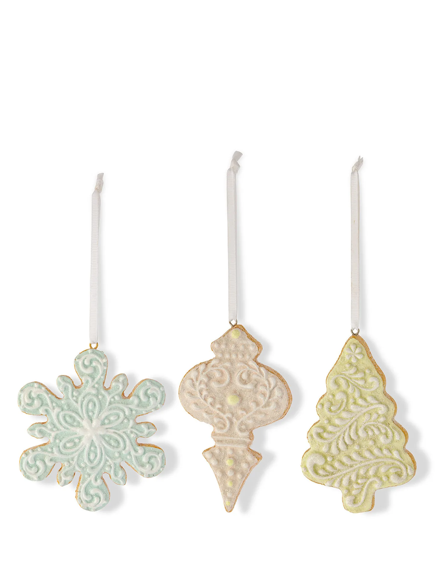 Addobbo albero in ceramica decorato a mano