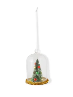 Addobbo albero in vetro decorato a mano