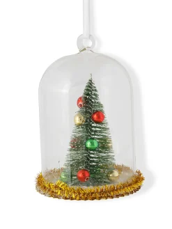 Addobbo albero in vetro decorato a mano