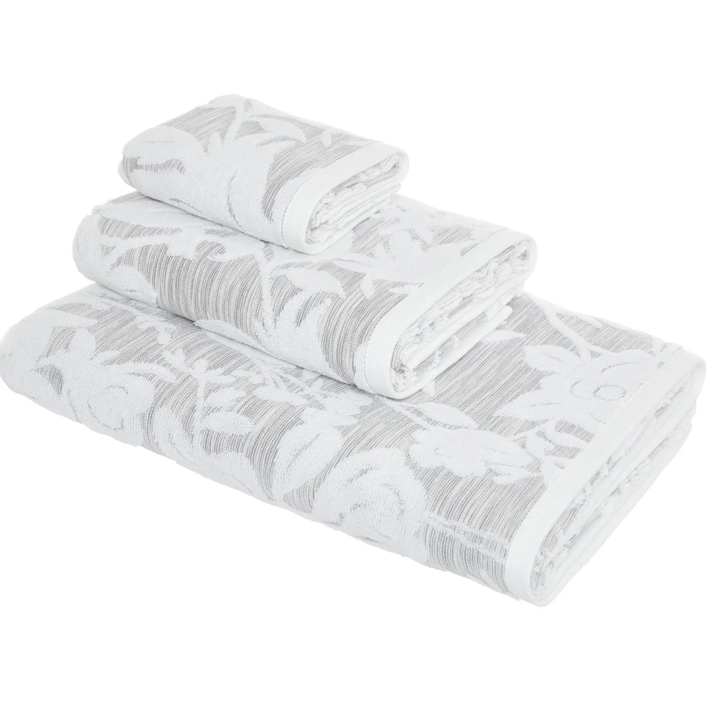 Asciugamano cotone jacquard motivo floreale Portofino