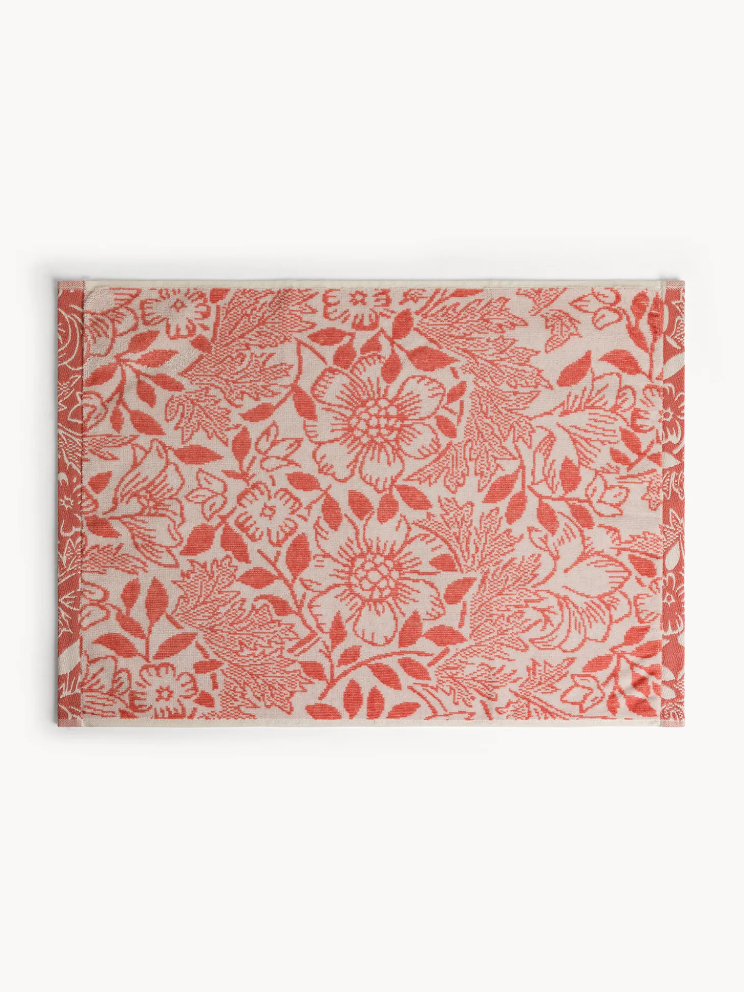 Asciugamano in cotone velour fantasia floreale