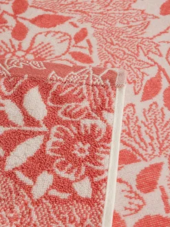 Asciugamano in cotone velour fantasia floreale