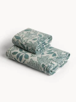 Asciugamano in cotone velour fantasia floreale