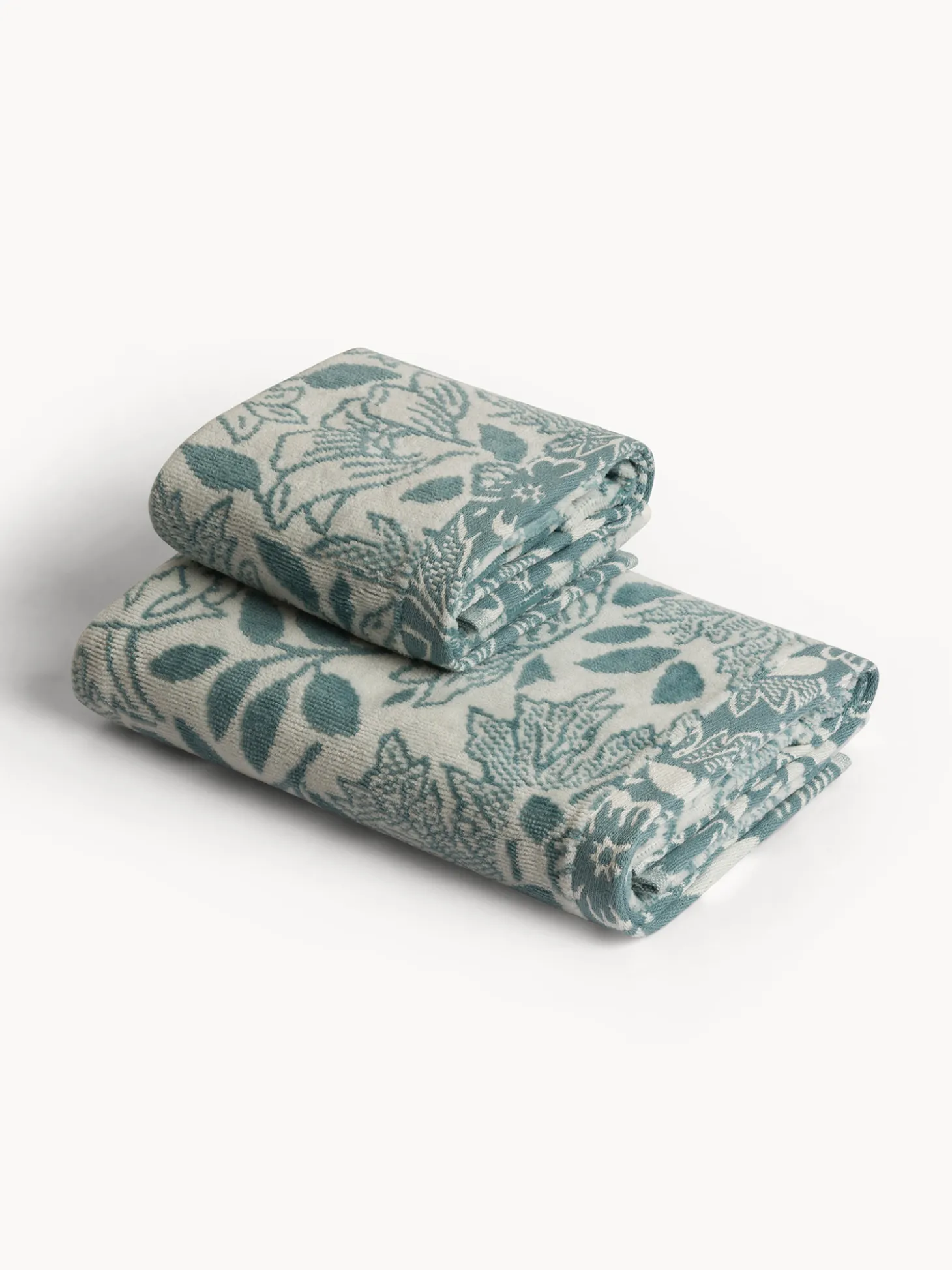 Asciugamano in cotone velour fantasia floreale