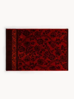 Asciugamano in cotone velour fantasia floreale