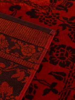 Asciugamano in cotone velour fantasia floreale
