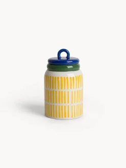 Barattolo in ceramica a righe