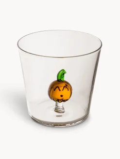 Bicchiere in vetro borosilicato dettaglio zucca