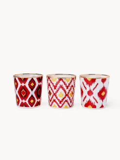 Bicchieri in vetro con decoro ikat