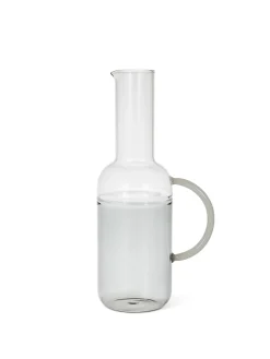 Caraffa in vetro base colorata