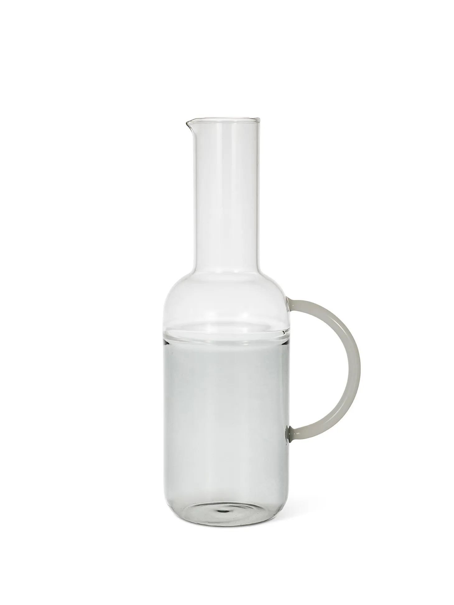 Caraffa in vetro base colorata