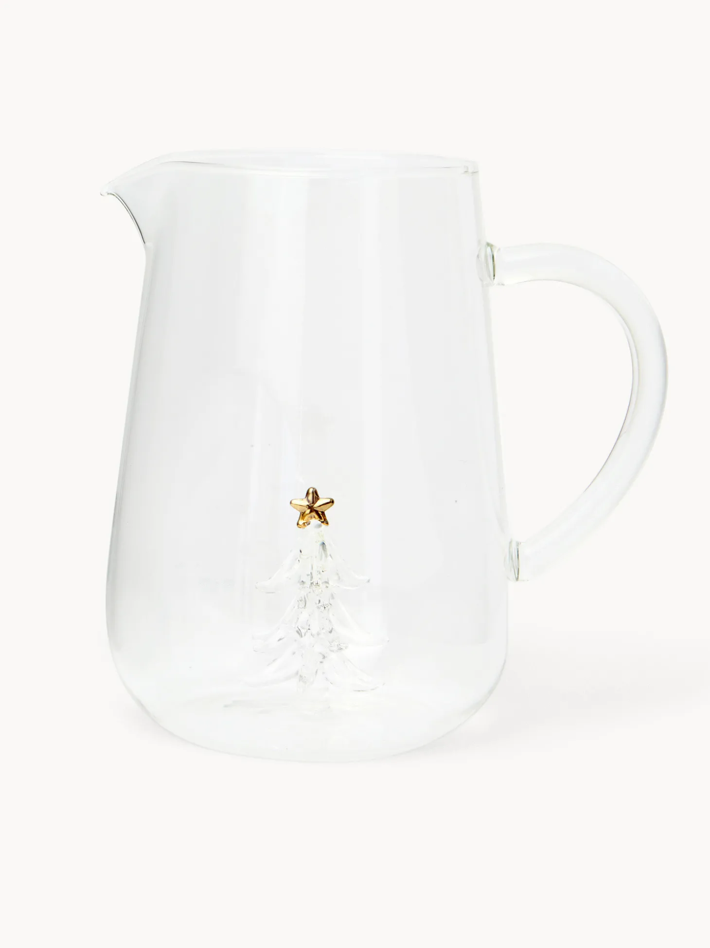 Caraffa in vetro borosilicato dettaglio alberello