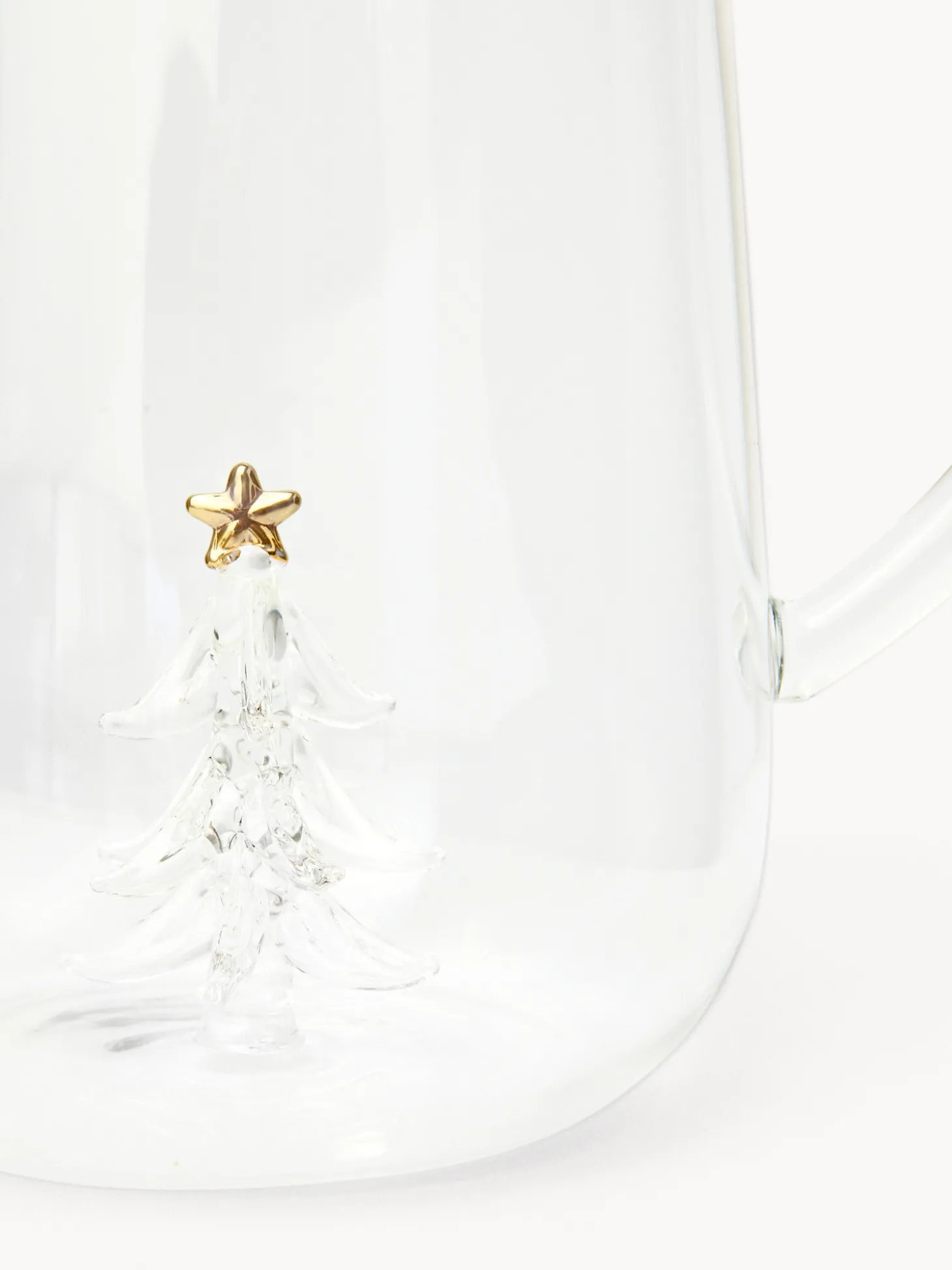 Caraffa in vetro borosilicato dettaglio alberello