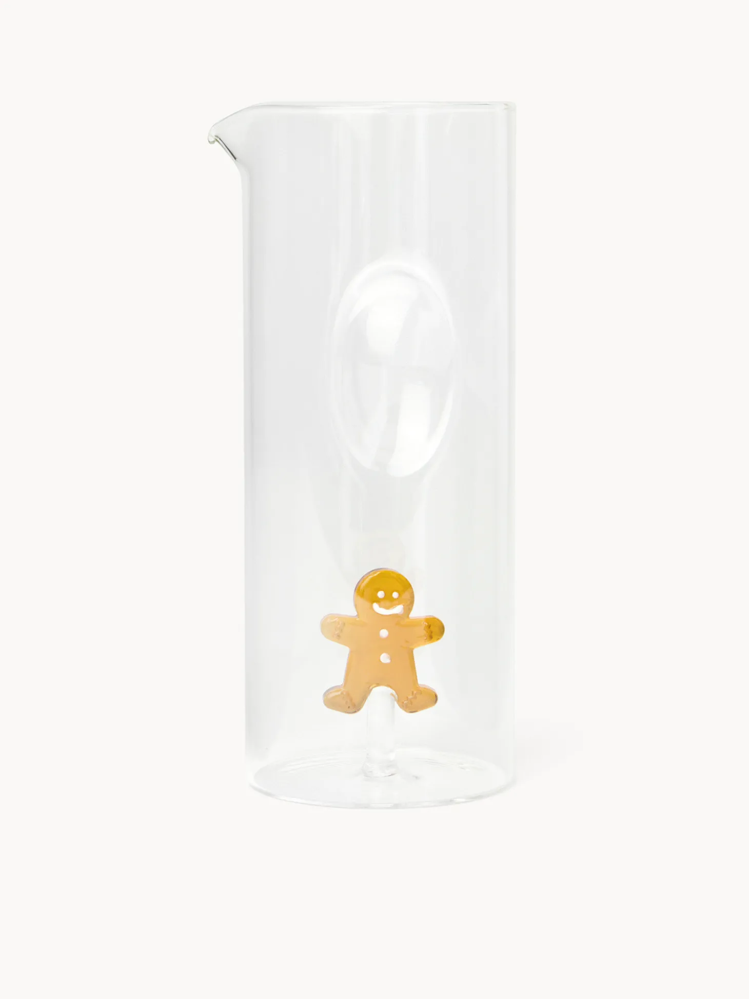 Caraffa in vetro borosilicato dettaglio gingerbread