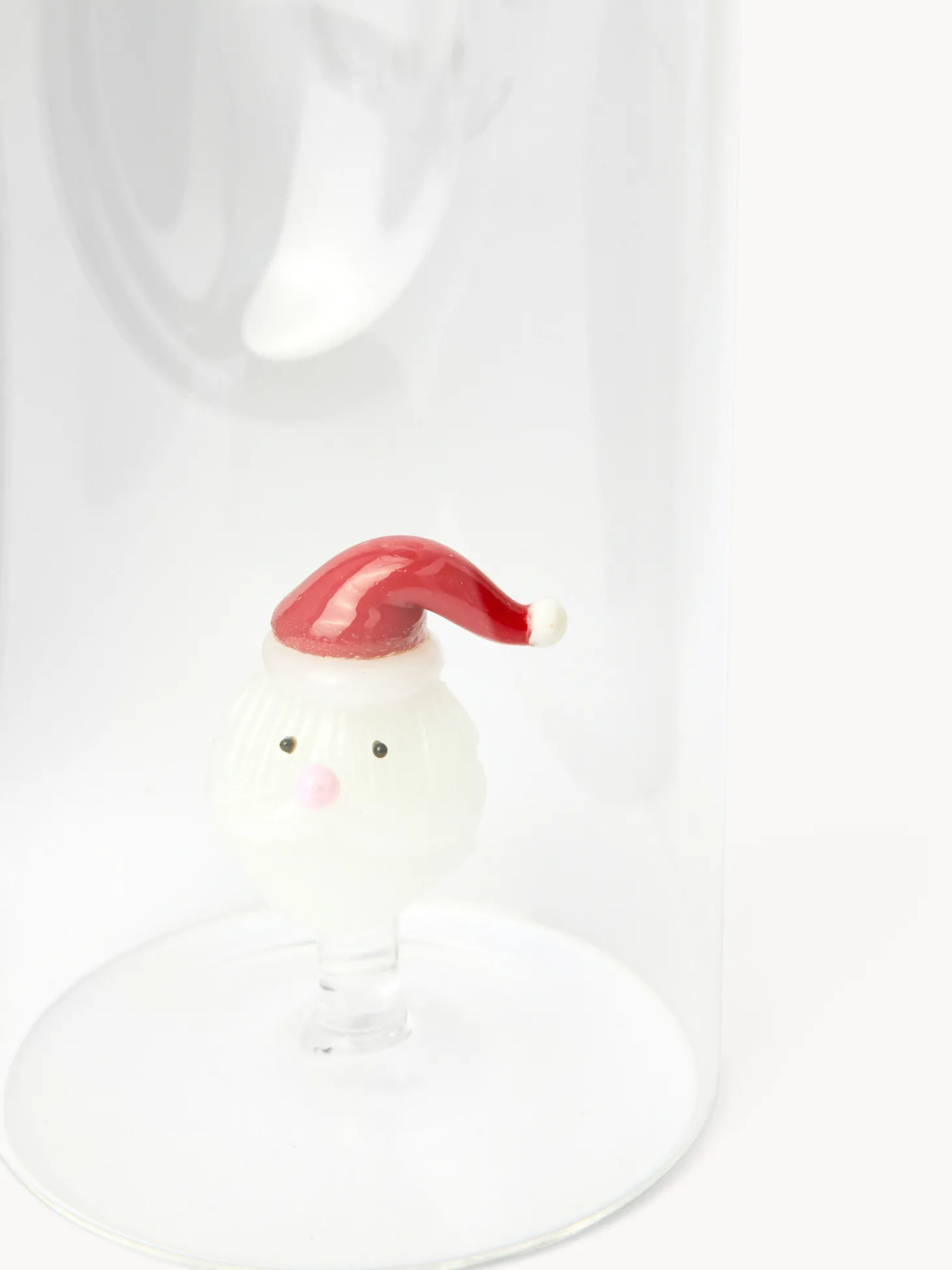 Caraffa in vetro borosilicato dettaglio Babbo Natale