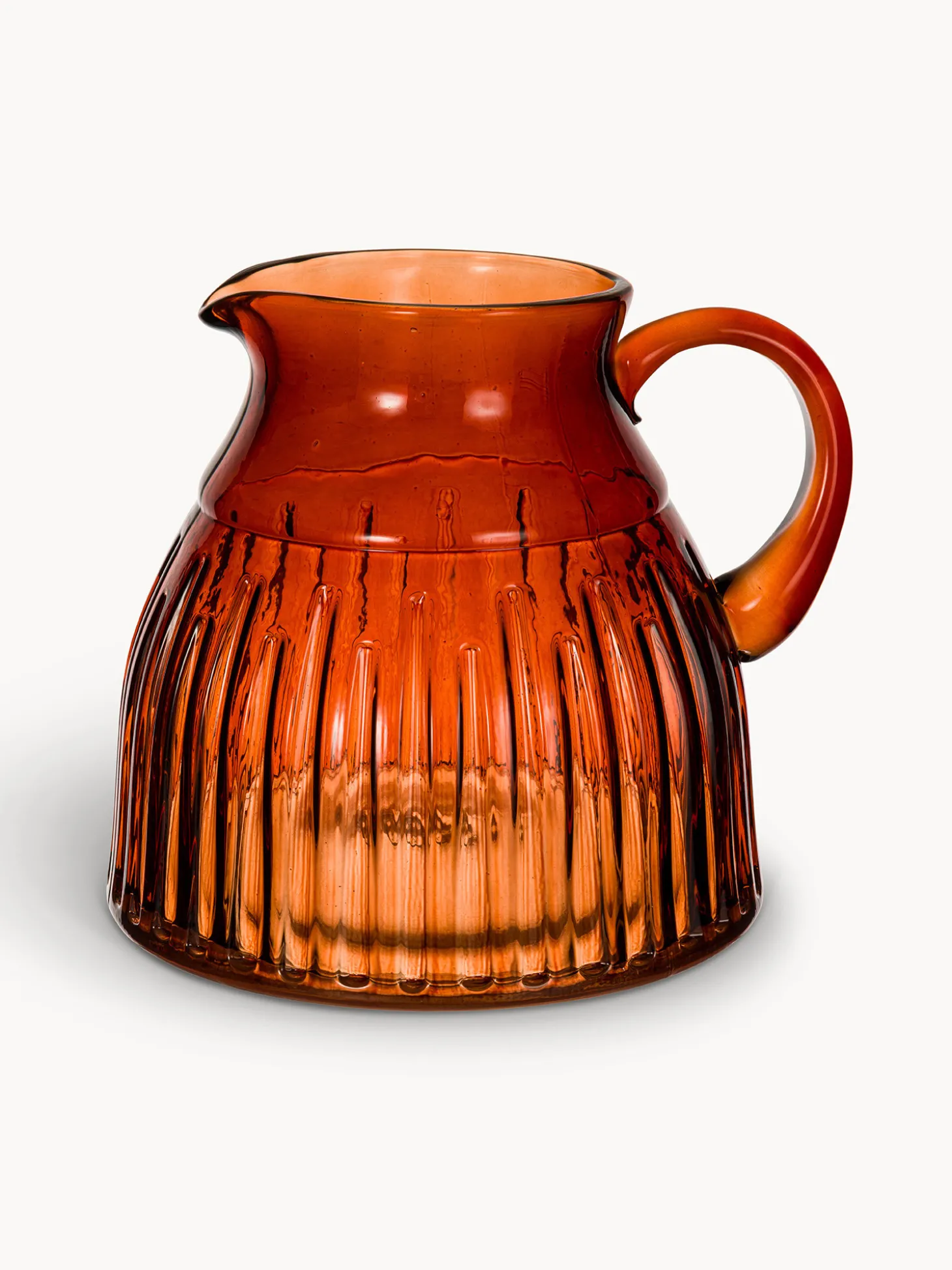 Caraffa in vetro colorato