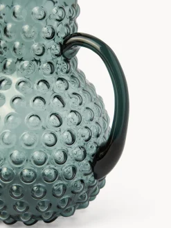 Caraffa in vetro lavorazione a bolle