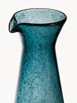 Caraffa in vetro sodalime con bolle