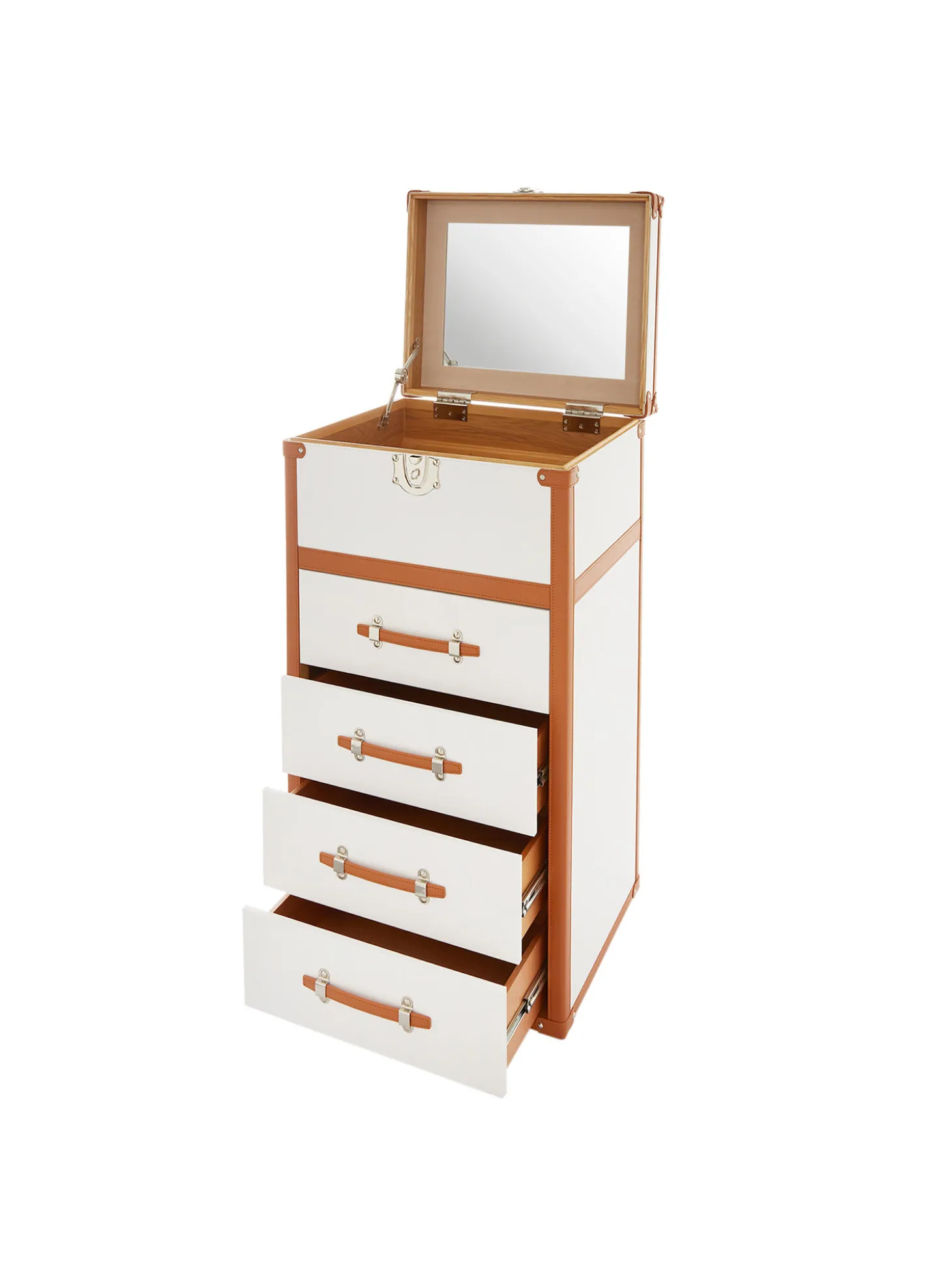 Cassettiera in pelle sintetica Baule
