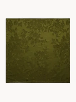 Centrotavola in cotone e lino jacquard motivo floreale