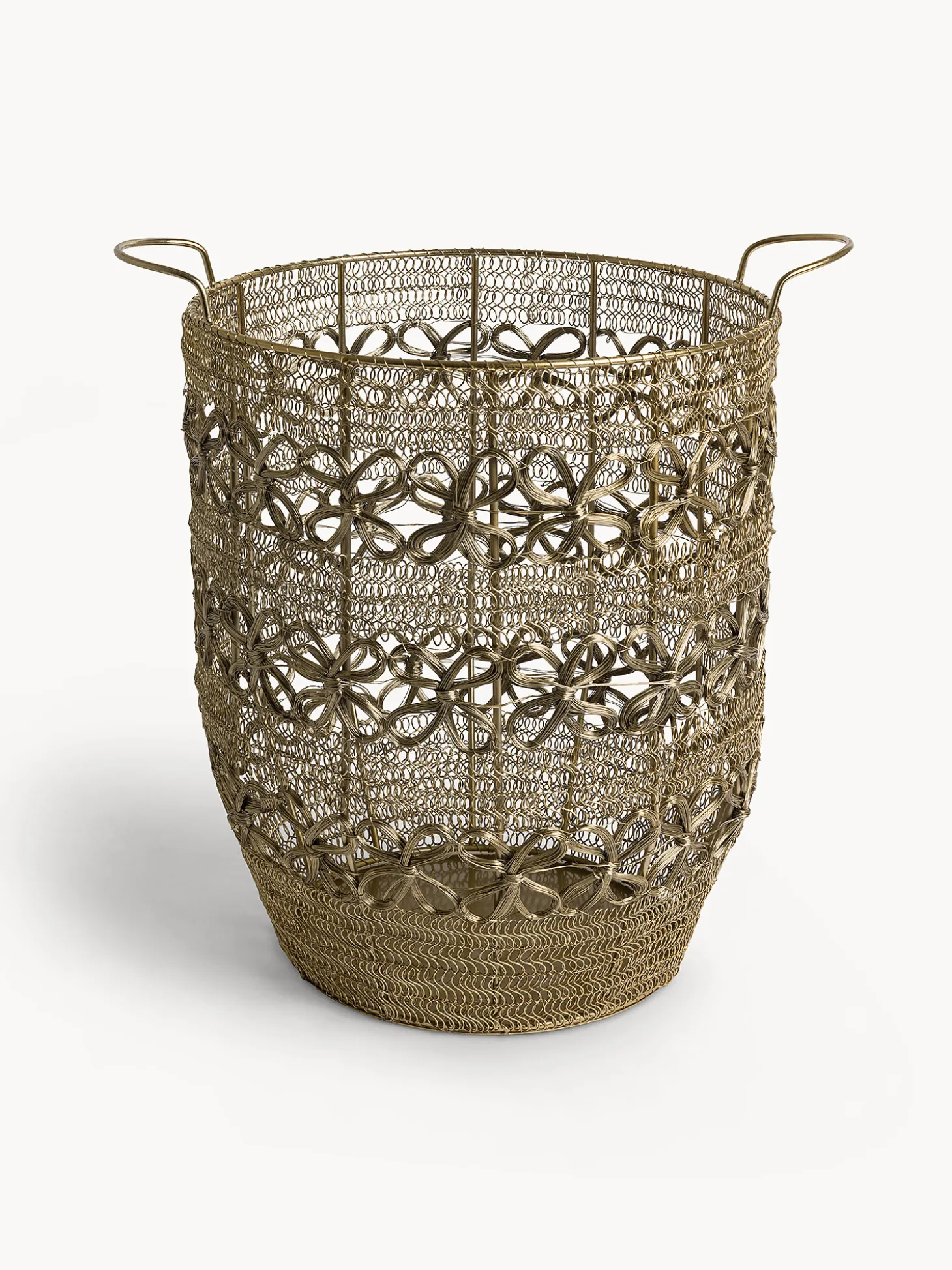 Cesto decorativo in filo metallico