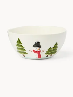 Coppa in ceramica motivo pupazzo di neve
