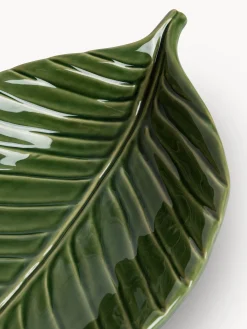 Coppa in stoneware a forma di foglia
