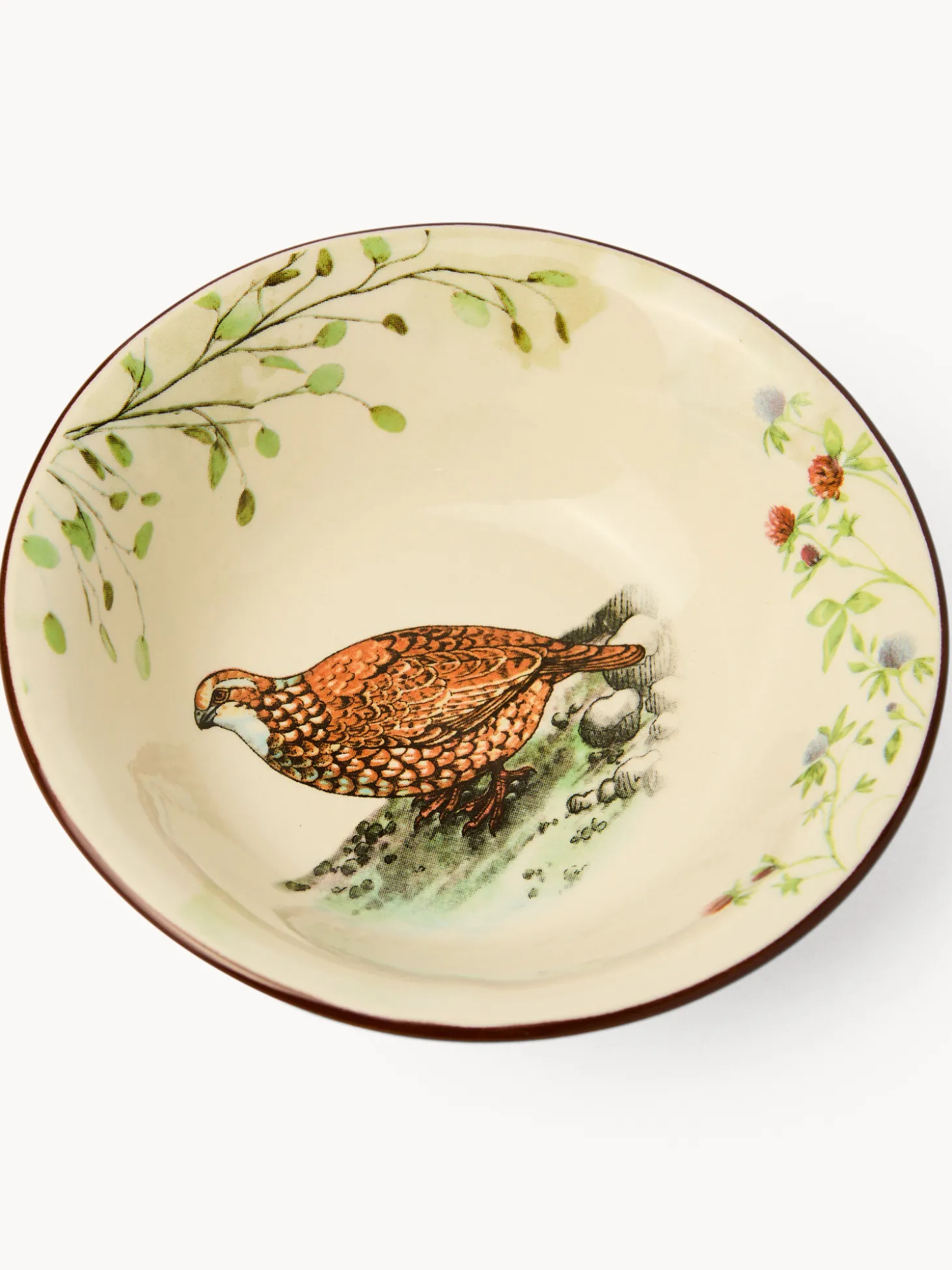 Coppetta in ceramica motivo selvaggina