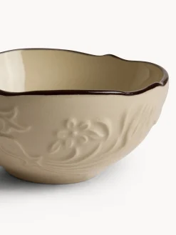 Coppetta in stoneware con filo marrone