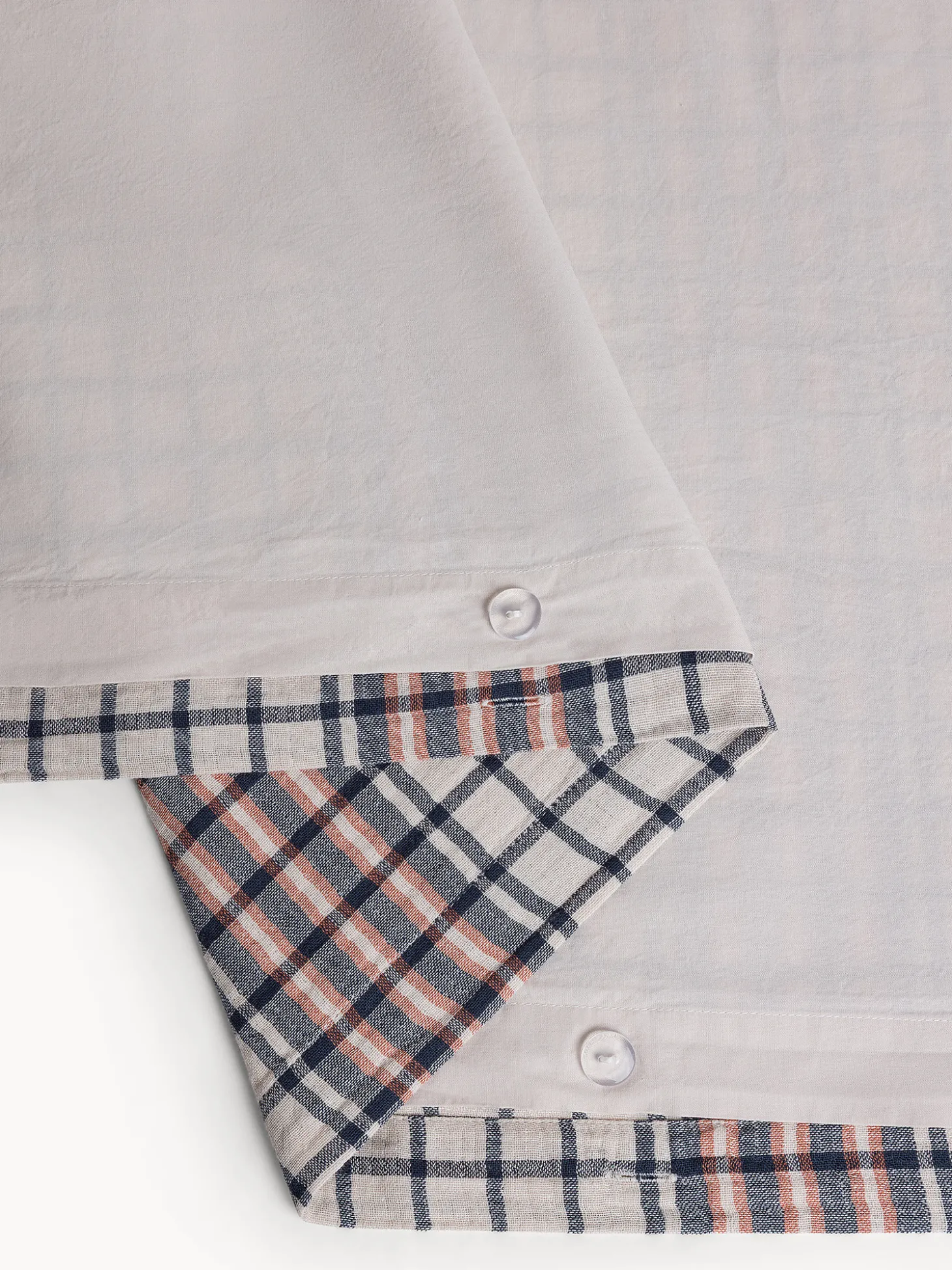 Copripiumino in cotone lavato lavorazione jacquard a quadri