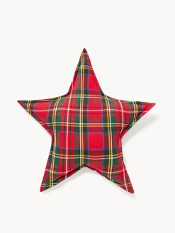 Cuscino a forma di stella tartan