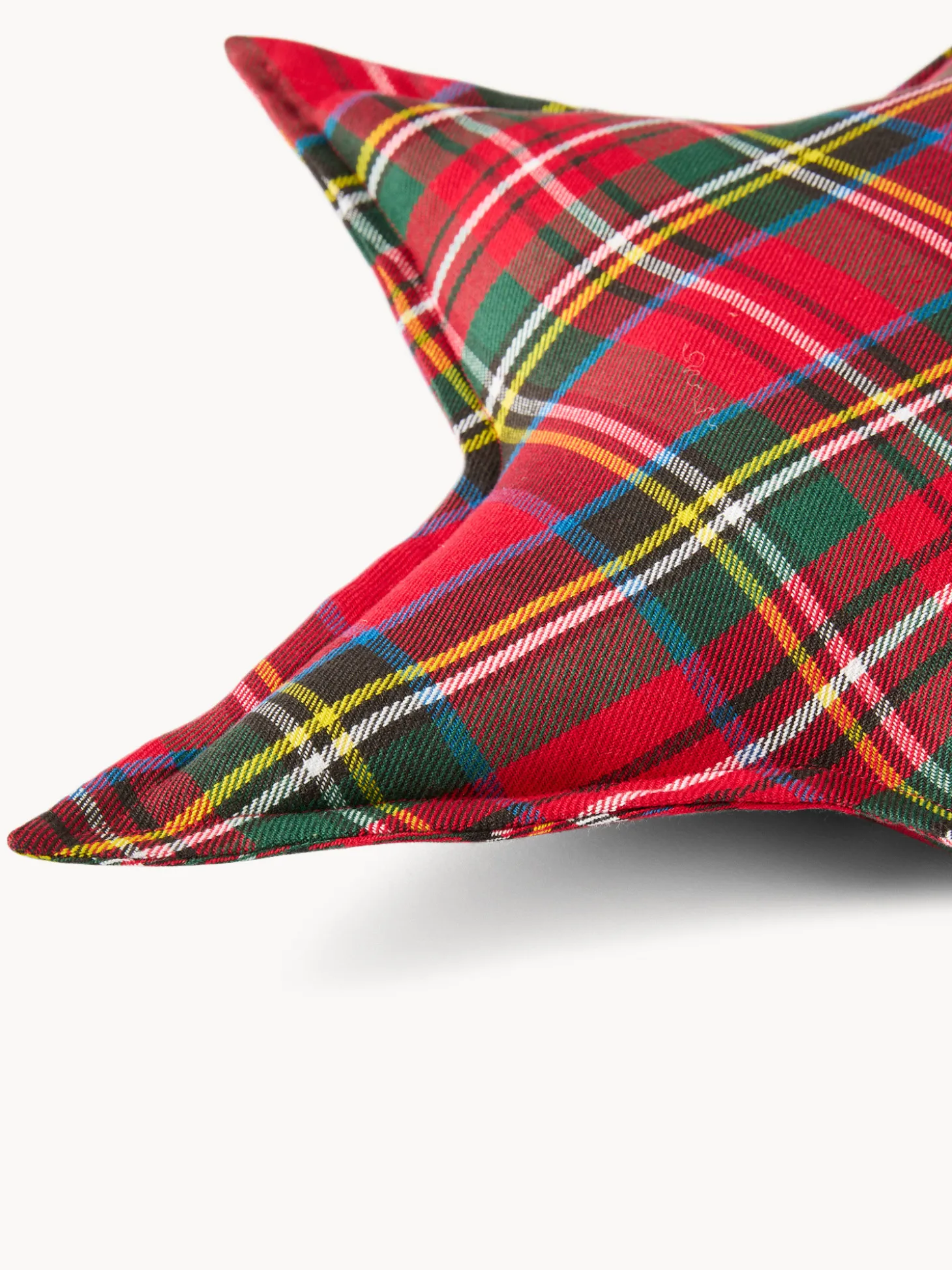 Cuscino a forma di stella tartan