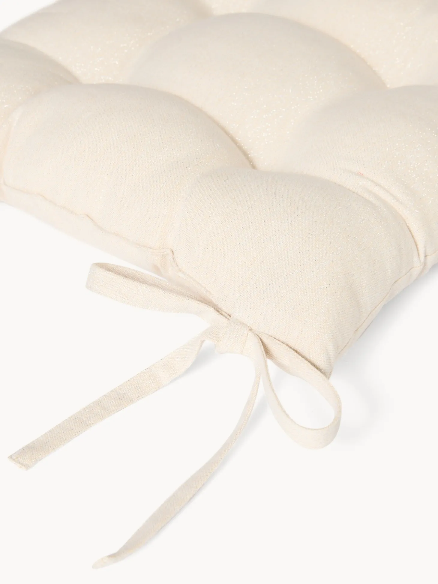 Cuscino da sedia con lacci in cotone e lurex
