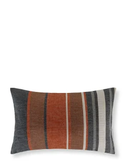 Cuscino jacquard motivo righe 35x55cm