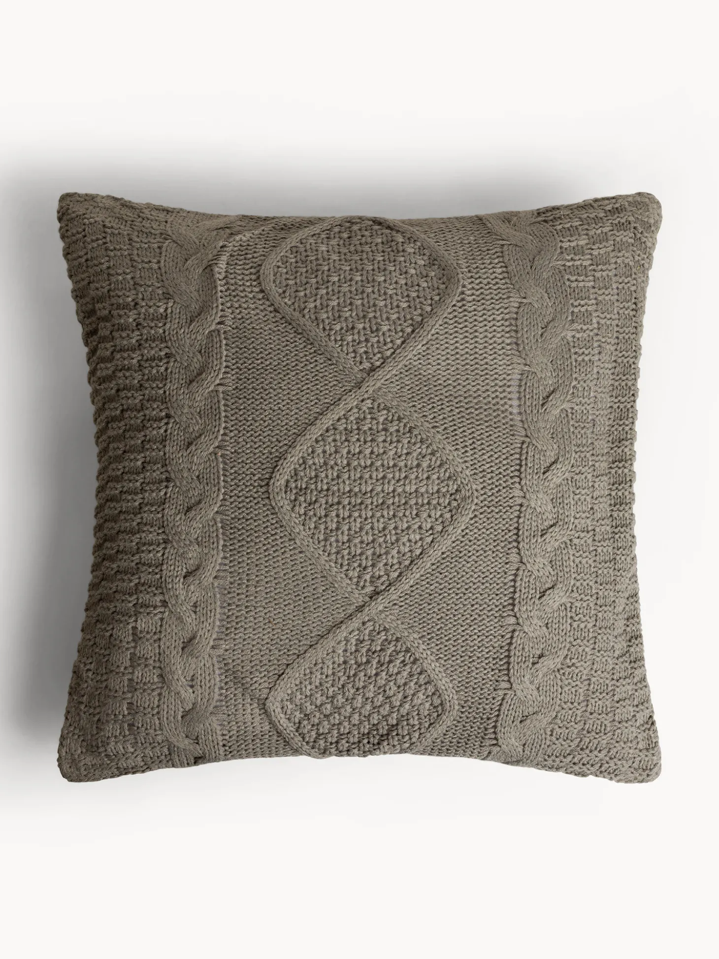 Cuscino 45x45 cm con motivo a treccia