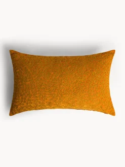 Cuscino 45x65 cm in ciniglia ricamo floreale