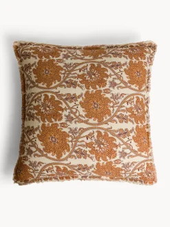 Cuscino 50x50 cm in cotone con stampa floreale