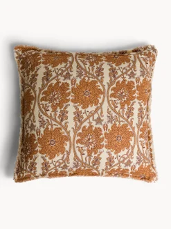 Cuscino 50x50 cm in cotone con stampa floreale