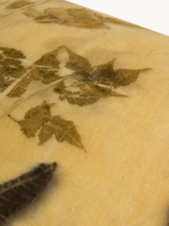 Cuscino 40x50 cm in lino eco-print foliage