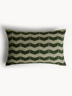 Cuscino 35x55 cm in mohair righe zigzag