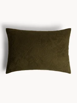 Cuscino 40x60 cm in puro cotone jacquard motivo floreale