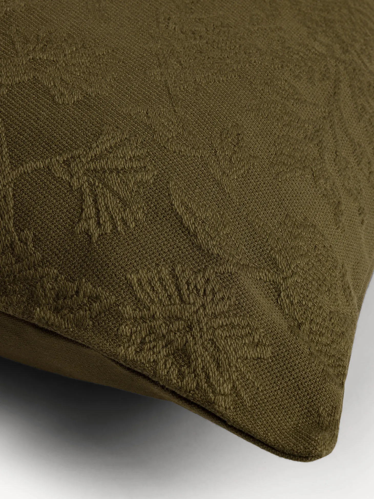 Cuscino 40x60 cm in puro cotone jacquard motivo floreale