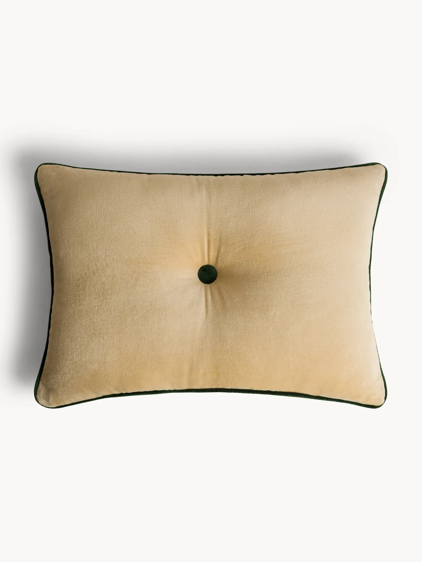 Cuscino 35x50 cm in velluto con piping a contrasto