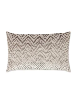 Cuscino 35x55 cm in velluto jacquard motivo geometrico