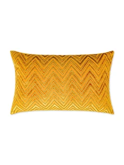 Cuscino 35x55 cm in velluto jacquard motivo geometrico