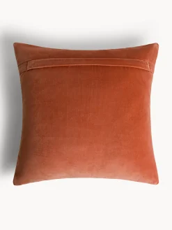 Cuscino 50x50 cm in velluto righe a contrasto