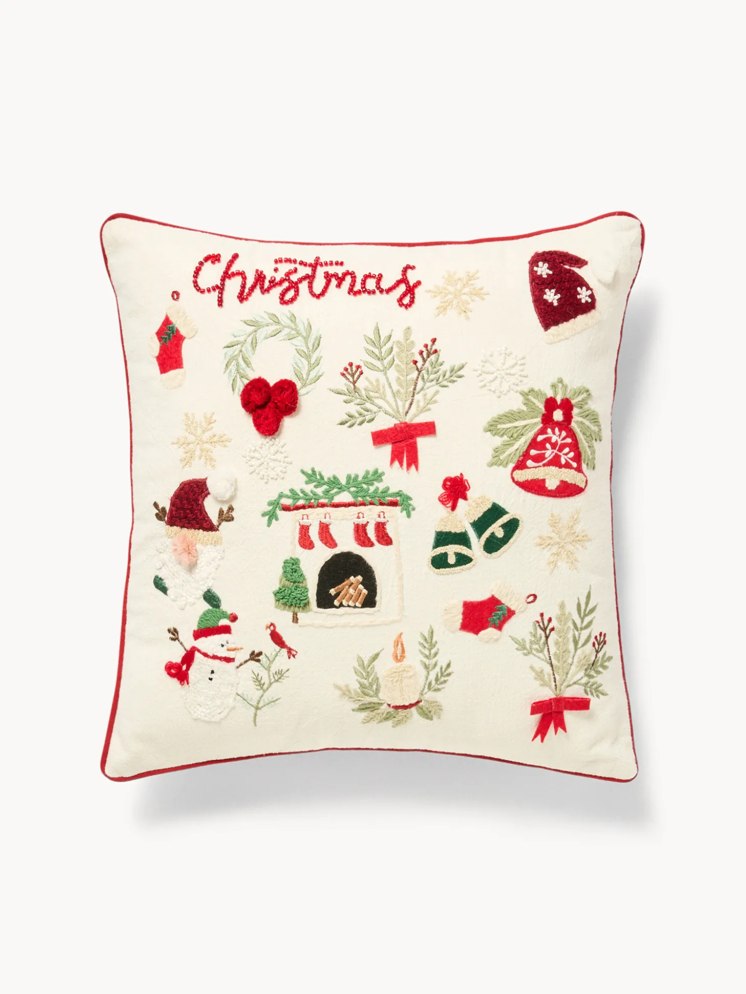 Cuscino 45x45 ricami natalizi