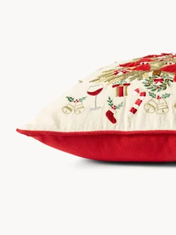 Cuscino 45x45 ricamo albero di Natale