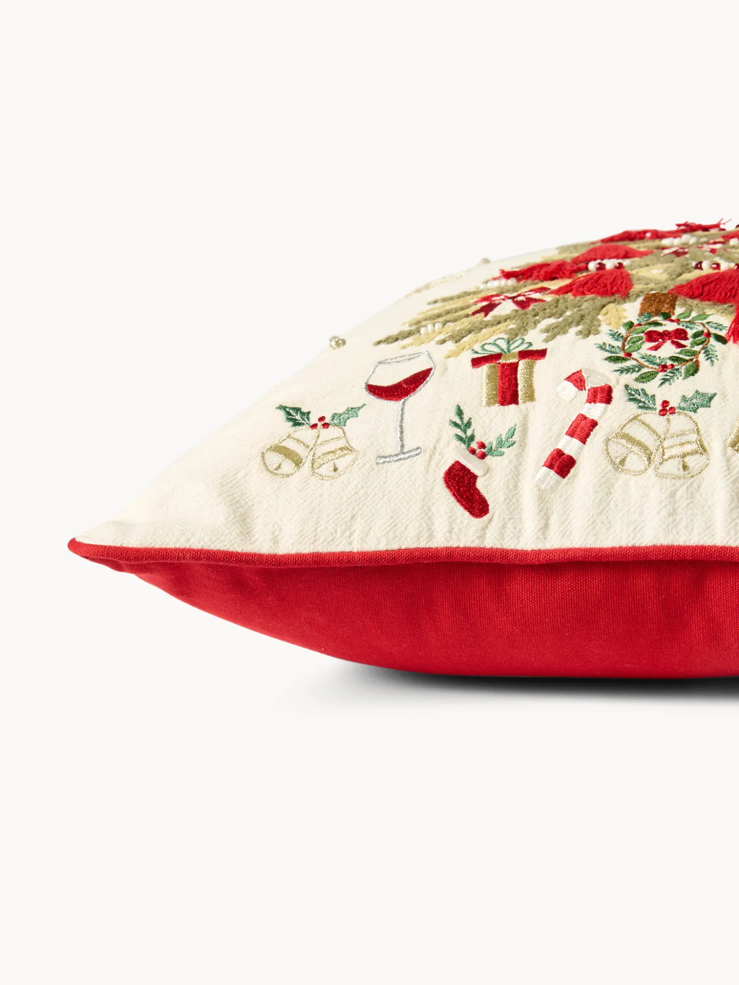 Cuscino 45x45 ricamo albero di Natale