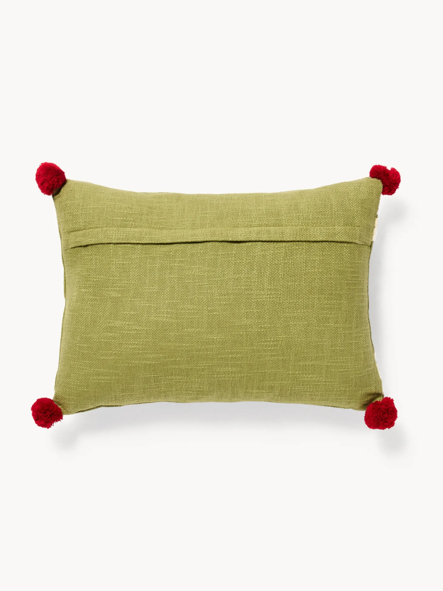 Cuscino 35x50 ricamo family con pompon